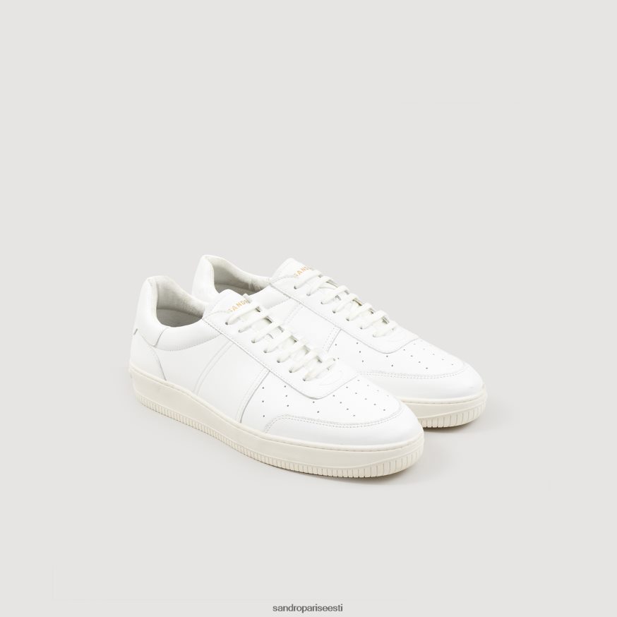 Sandro Paris jalatsid mehed madalad nahast tossud BN4RF842 valge