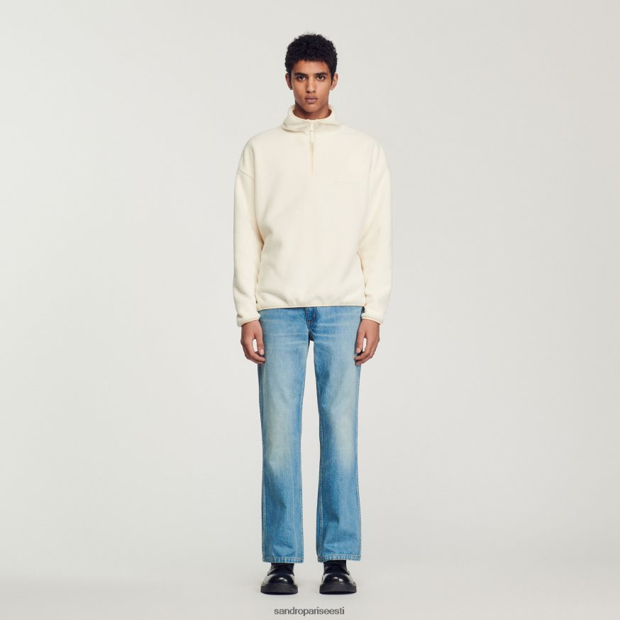 Sandro Paris kehakate mehed kõrge kaelusega fliis BN4RF623 ekru