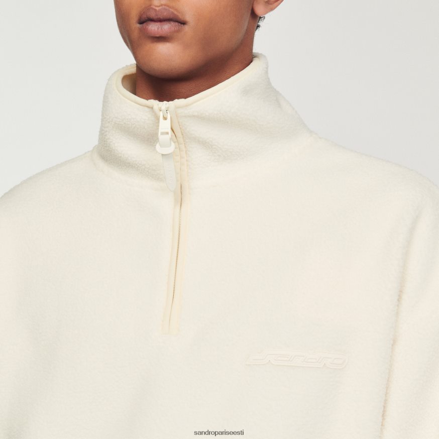 Sandro Paris kehakate mehed kõrge kaelusega fliis BN4RF623 ekru