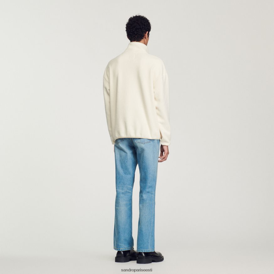 Sandro Paris kehakate mehed kõrge kaelusega fliis BN4RF623 ekru