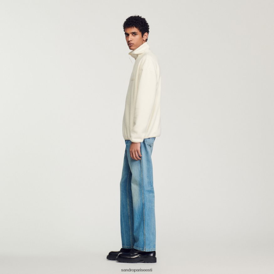 Sandro Paris kehakate mehed kõrge kaelusega fliis BN4RF623 ekru