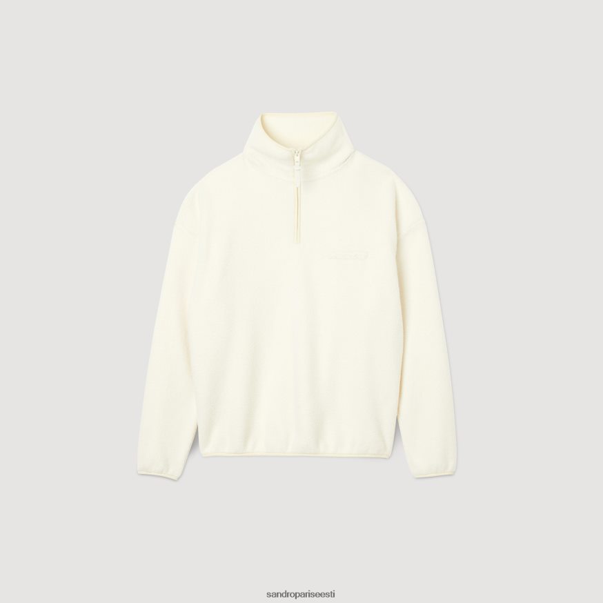 Sandro Paris kehakate mehed kõrge kaelusega fliis BN4RF623 ekru