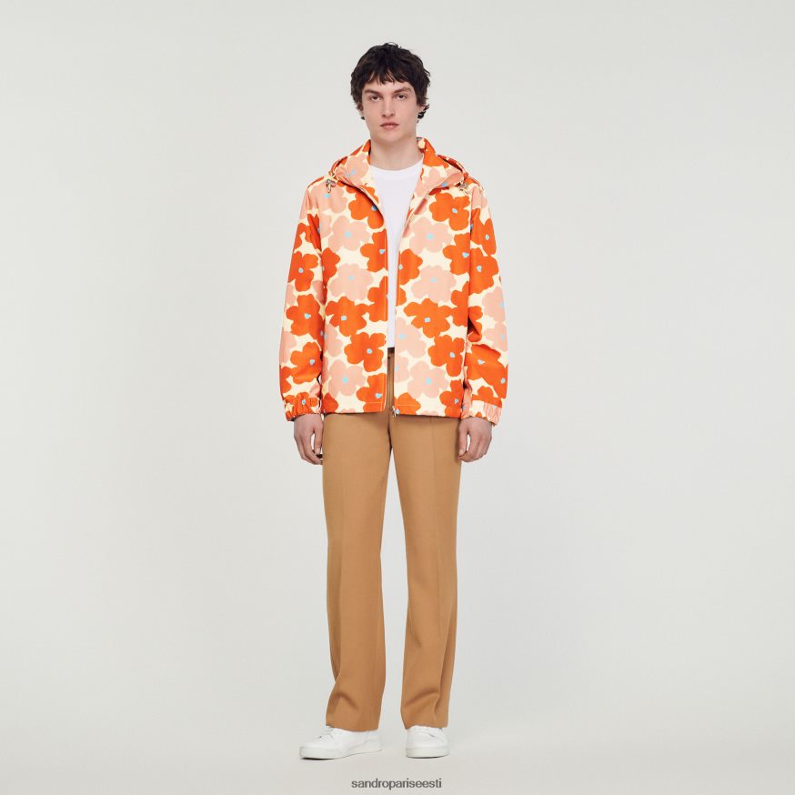 Sandro Paris kehakate mehed lillemustriga jakk BN4RF747 oranž