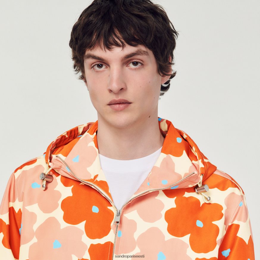 Sandro Paris kehakate mehed lillemustriga jakk BN4RF747 oranž