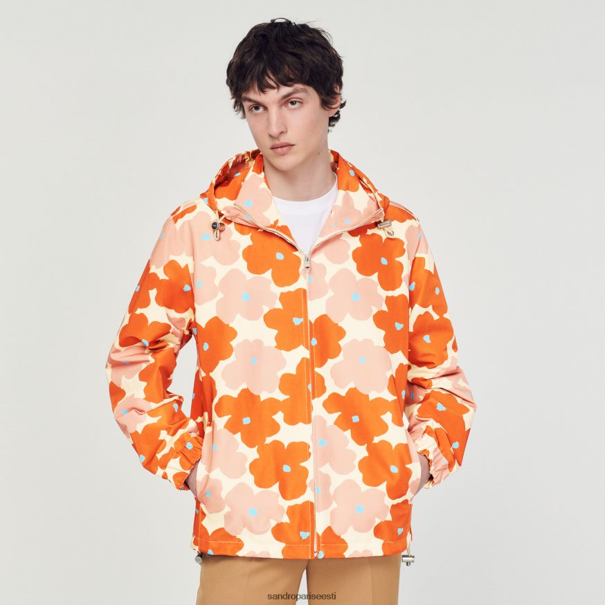 Sandro Paris kehakate mehed lillemustriga jakk BN4RF747 oranž