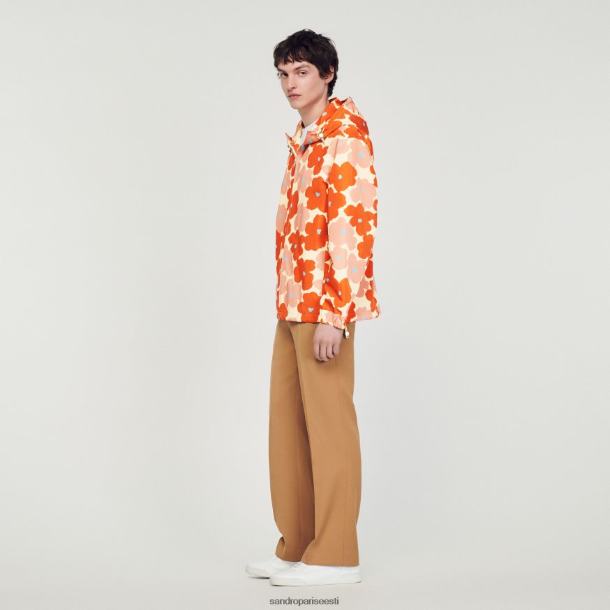 Sandro Paris kehakate mehed lillemustriga jakk BN4RF747 oranž
