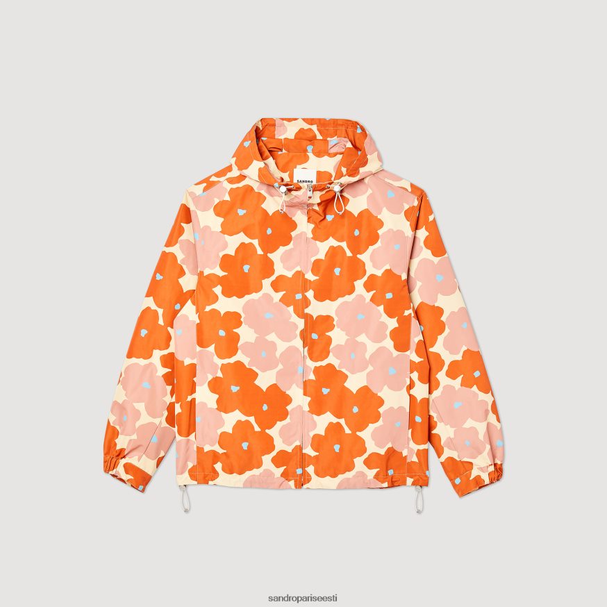 Sandro Paris kehakate mehed lillemustriga jakk BN4RF747 oranž