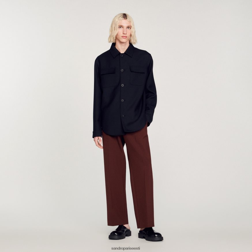 Sandro Paris kehakate mehed nööpidega ülesärk BN4RF816 mereväe sinine