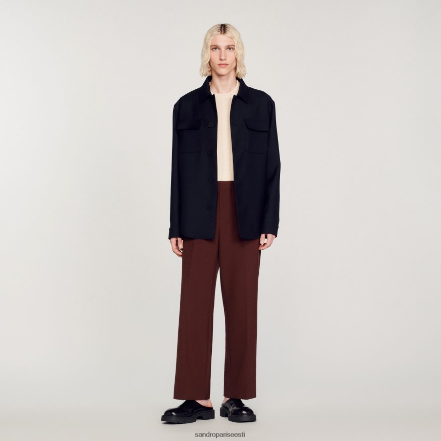 Sandro Paris kehakate mehed nööpidega ülesärk BN4RF816 mereväe sinine