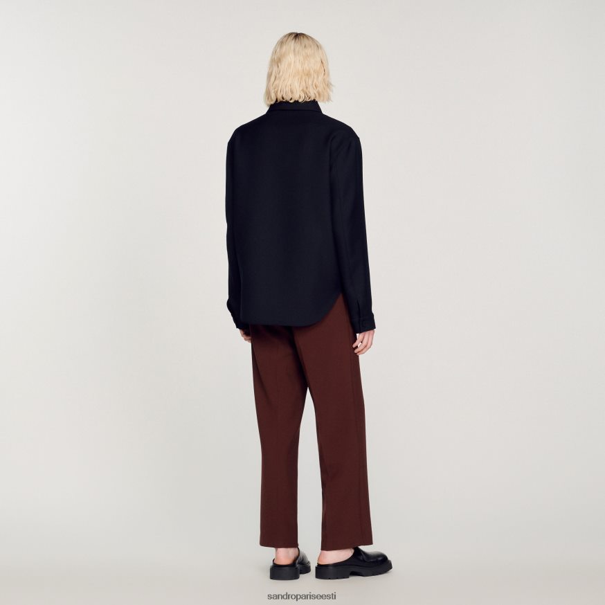 Sandro Paris kehakate mehed nööpidega ülesärk BN4RF816 mereväe sinine