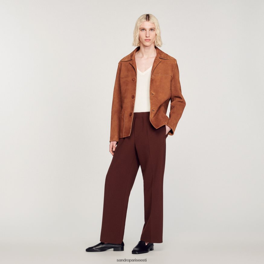 Sandro Paris kehakate mehed seemisnahast jakk BN4RF749 pruun