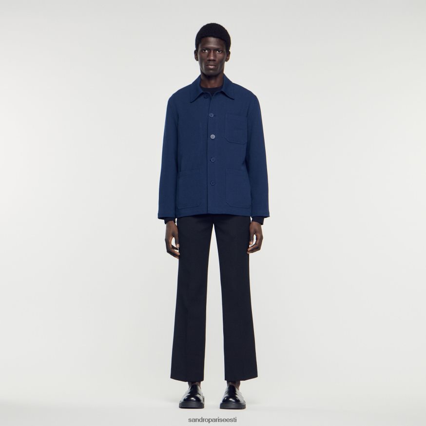 Sandro Paris kehakate mehed töölise jope BN4RF767 mereväe sinine