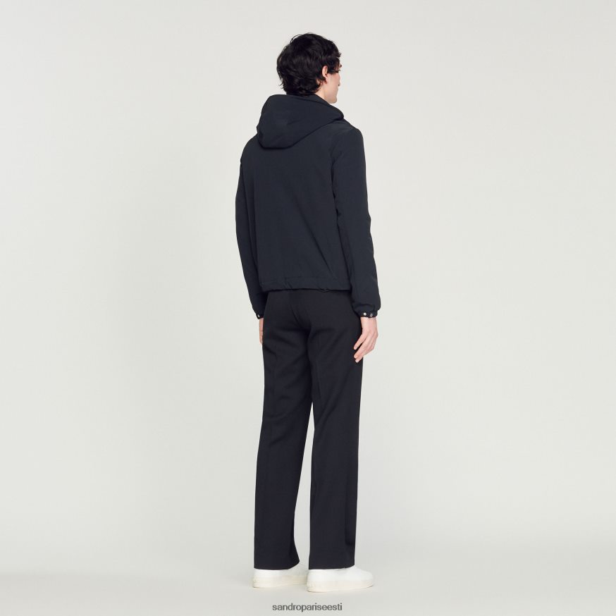 Sandro Paris kehakate mehed tehnilisest kangast jope BN4RF644 mereväe sinine