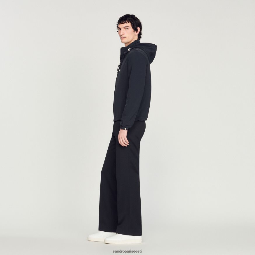 Sandro Paris kehakate mehed tehnilisest kangast jope BN4RF644 mereväe sinine