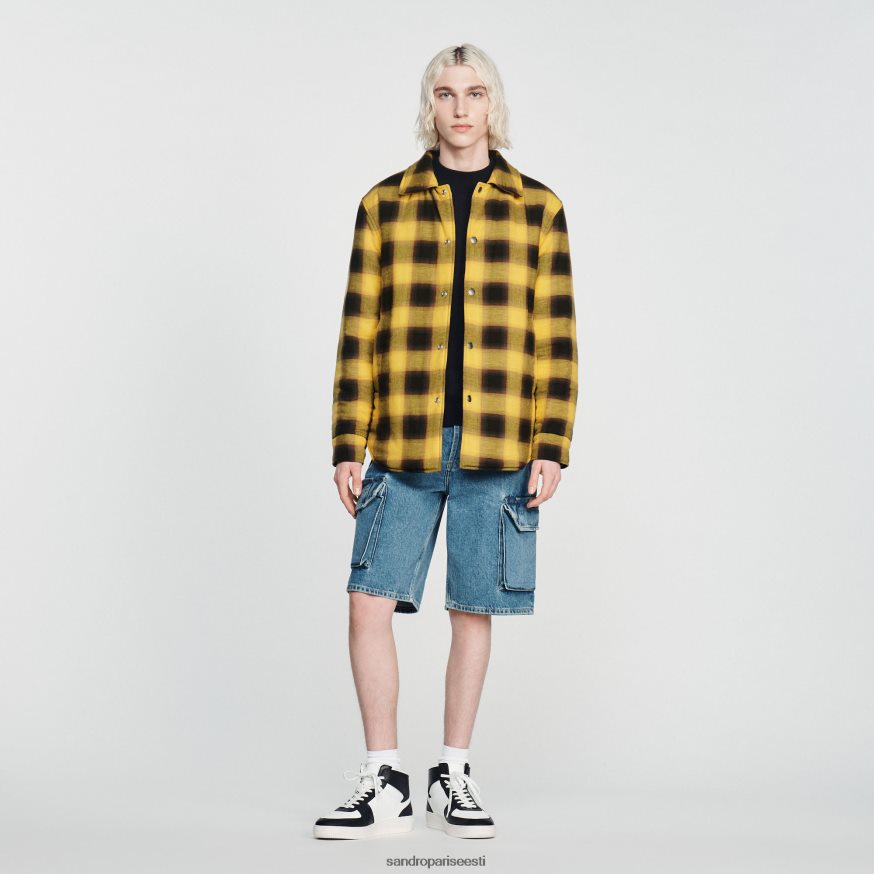 Sandro Paris kehakate mehed tepitud ruuduline jakk BN4RF828 kollane