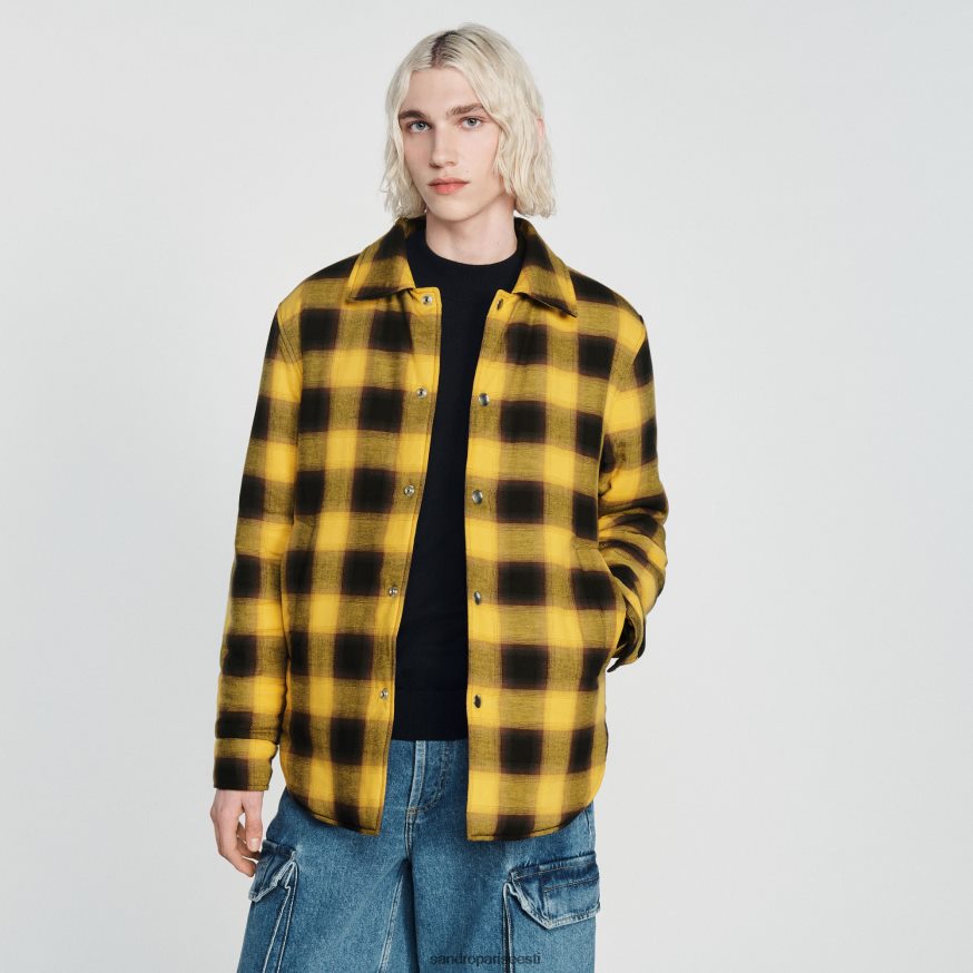 Sandro Paris kehakate mehed tepitud ruuduline jakk BN4RF828 kollane