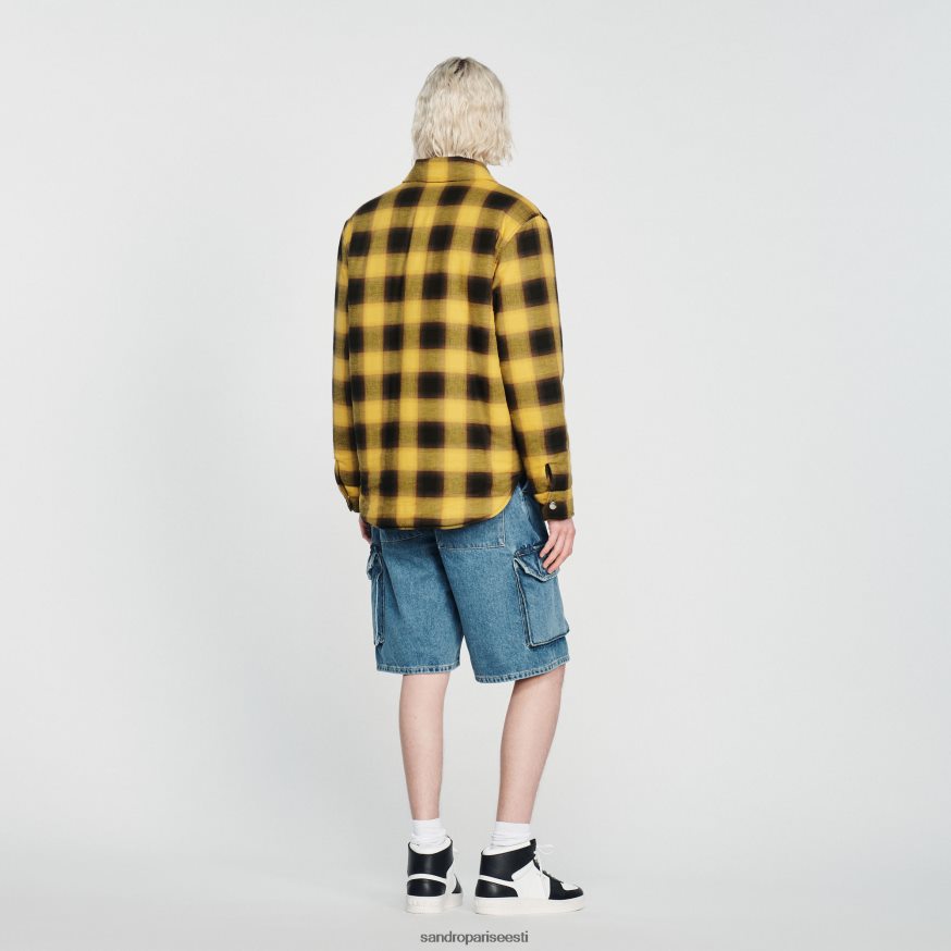 Sandro Paris kehakate mehed tepitud ruuduline jakk BN4RF828 kollane