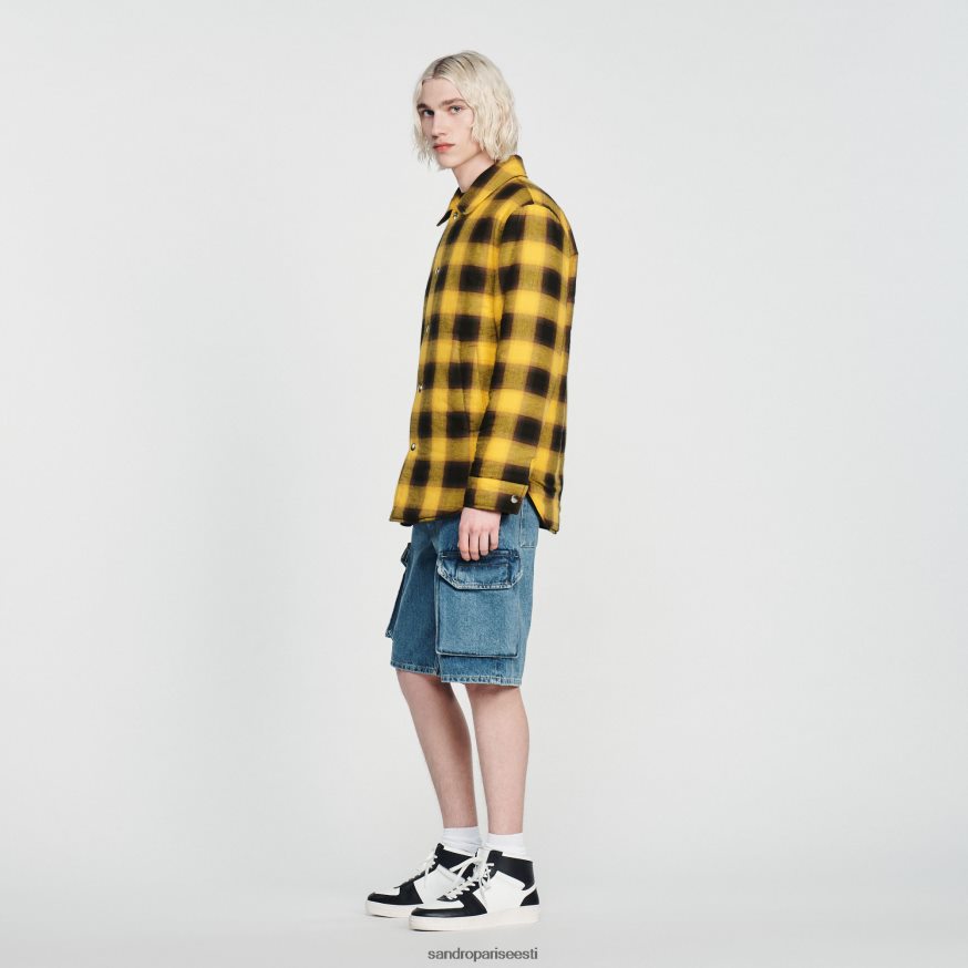 Sandro Paris kehakate mehed tepitud ruuduline jakk BN4RF828 kollane