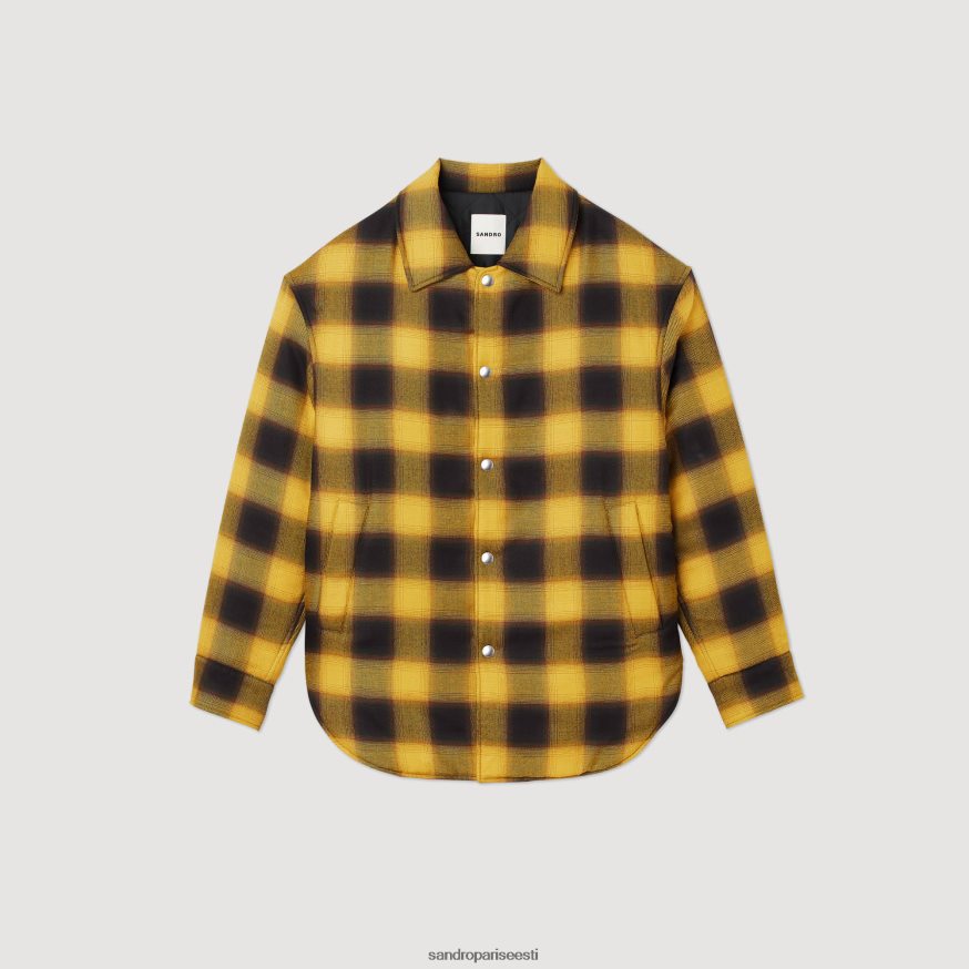 Sandro Paris kehakate mehed tepitud ruuduline jakk BN4RF828 kollane