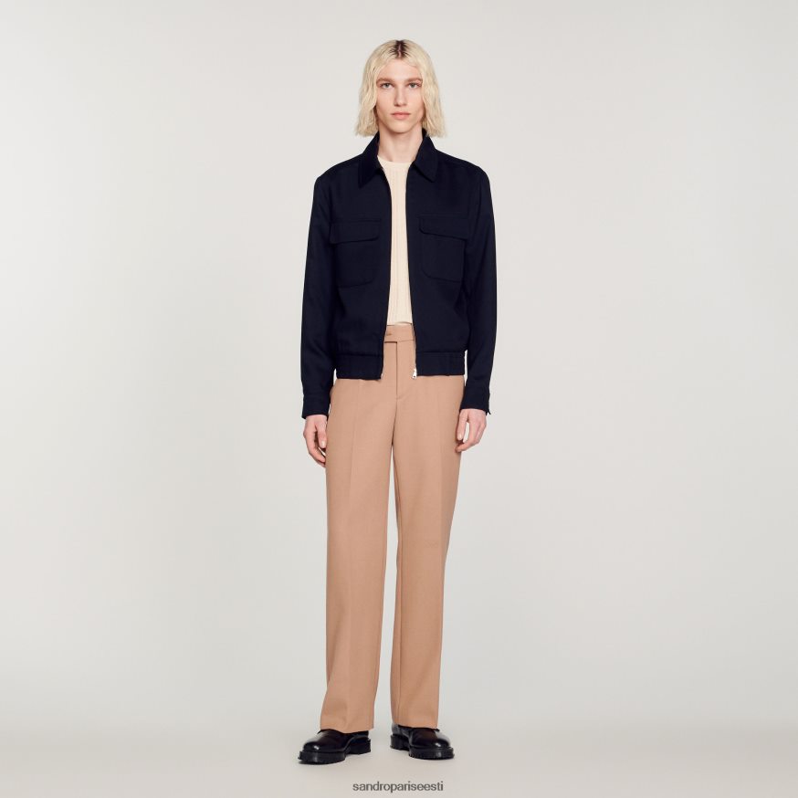 Sandro Paris kehakate mehed voolav jope BN4RF619 mereväe sinine