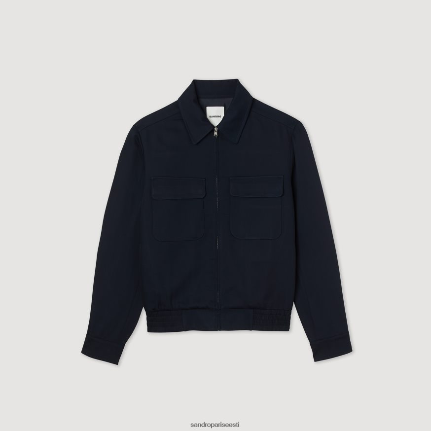 Sandro Paris kehakate mehed voolav jope BN4RF619 mereväe sinine