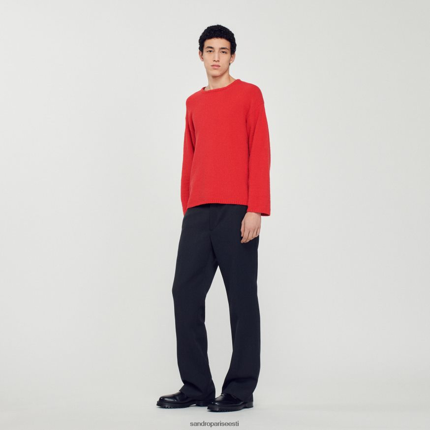 Sandro Paris kehakate mehed boucle kootud kampsun BN4RF813 punane