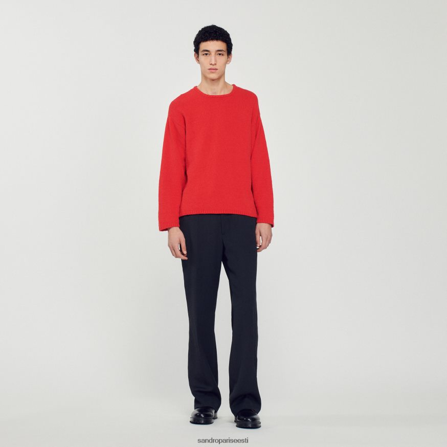 Sandro Paris kehakate mehed boucle kootud kampsun BN4RF813 punane