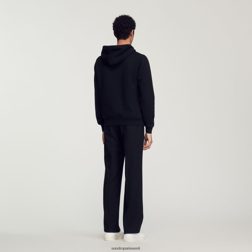 Sandro Paris kehakate mehed fliisist kapuuts BN4RF627 must