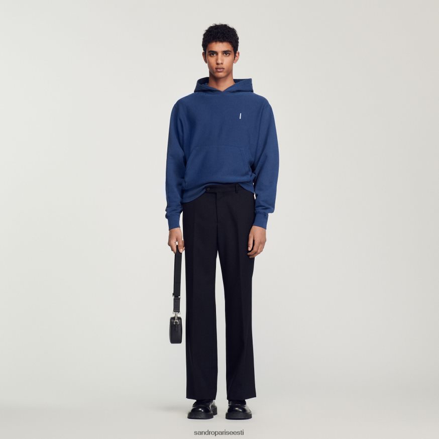 Sandro Paris kehakate mehed fliisist kapuuts BN4RF671 sinine