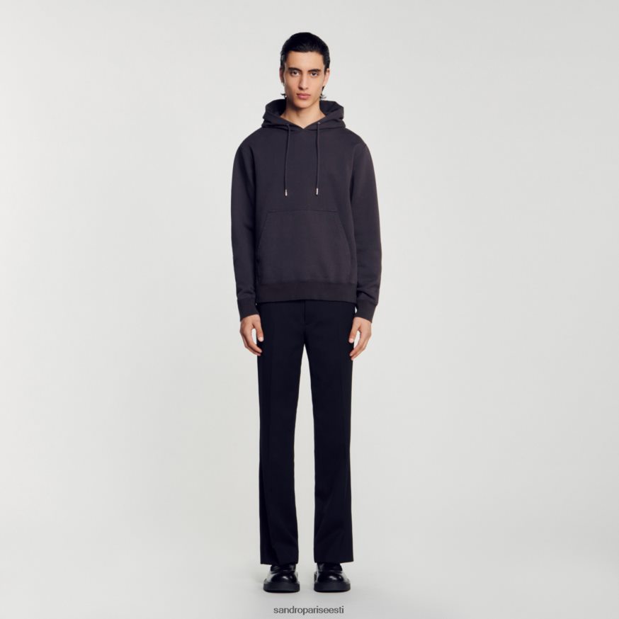 Sandro Paris kehakate mehed fliisist kapuuts BN4RF692 süsihall