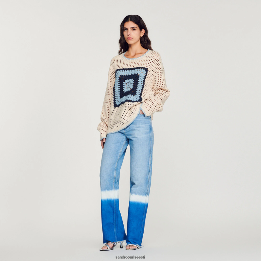 Sandro Paris kehakate mehed heegeldatud kootud kampsun BN4RF706 sinine