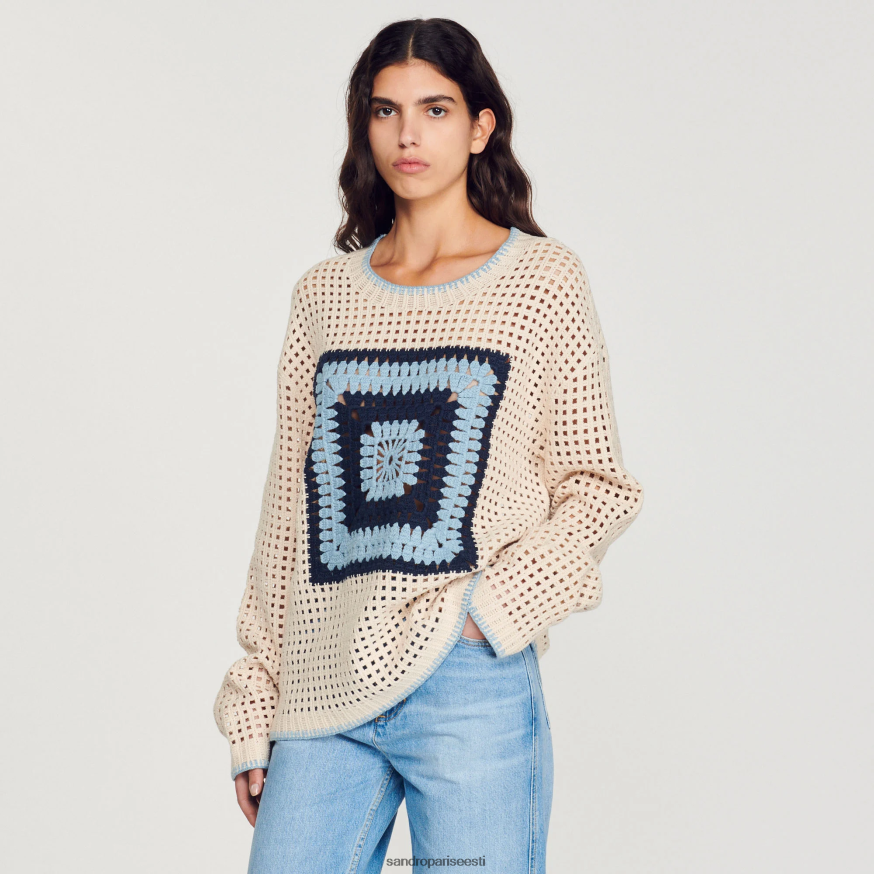 Sandro Paris kehakate mehed heegeldatud kootud kampsun BN4RF706 sinine