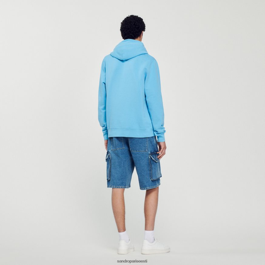 Sandro Paris kehakate mehed küüliku mustriga kapuuts BN4RF800 helesinine