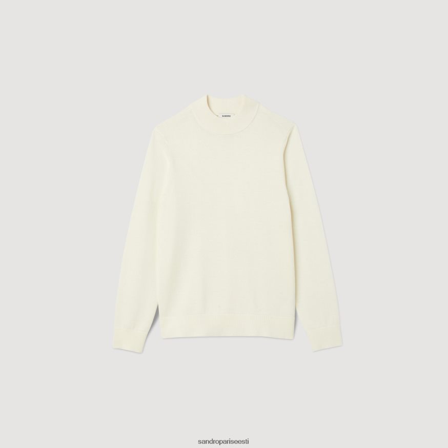 Sandro Paris kehakate mehed kõrge kaelusega kampsun BN4RF676 ekru