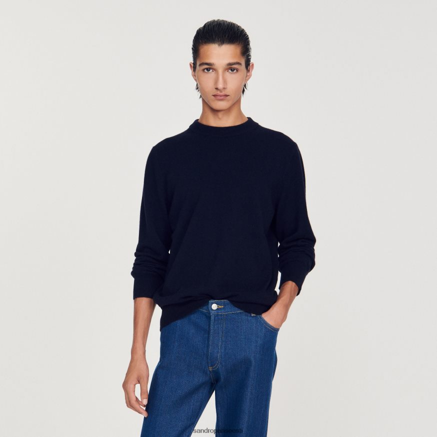 Sandro Paris kehakate mehed kašmiir kampsun BN4RF658 tume merevägi