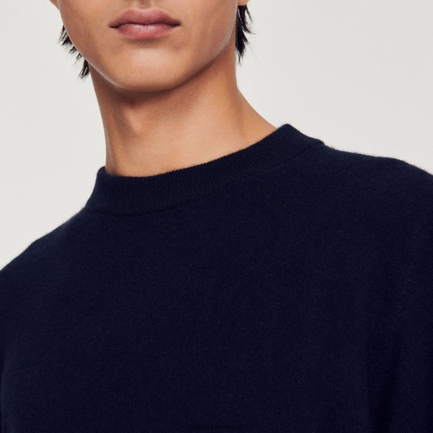 Sandro Paris kehakate mehed kašmiir kampsun BN4RF658 tume merevägi