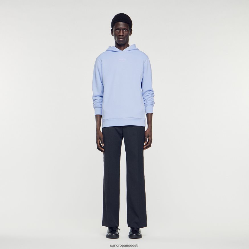 Sandro Paris kehakate mehed kapuutsiga kummist logoga dressipluus BN4RF736 üks värv