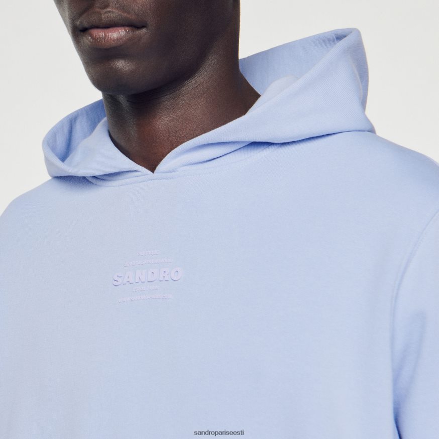 Sandro Paris kehakate mehed kapuutsiga kummist logoga dressipluus BN4RF736 üks värv