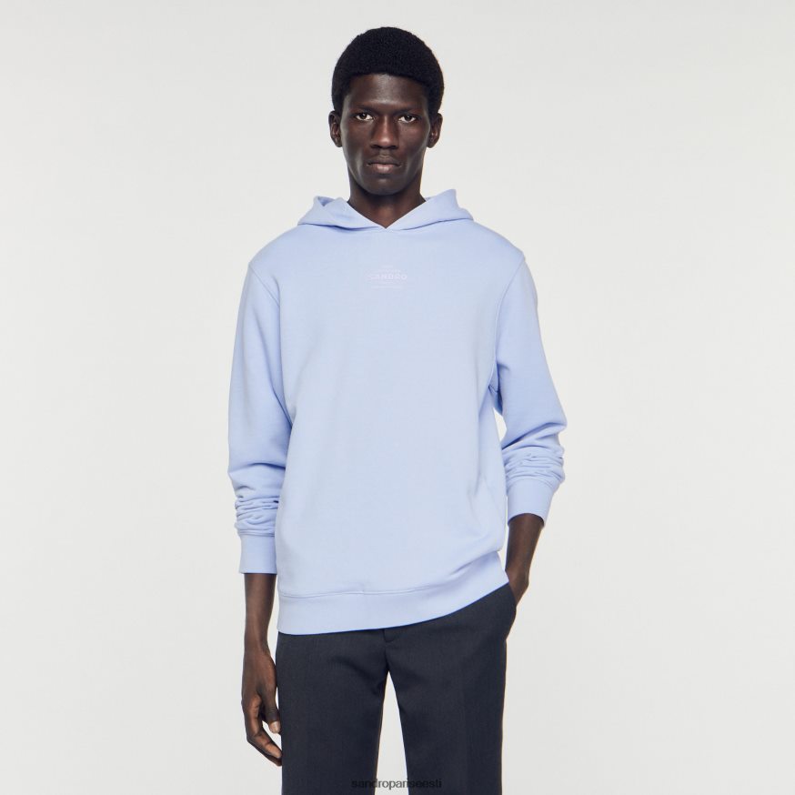 Sandro Paris kehakate mehed kapuutsiga kummist logoga dressipluus BN4RF736 üks värv