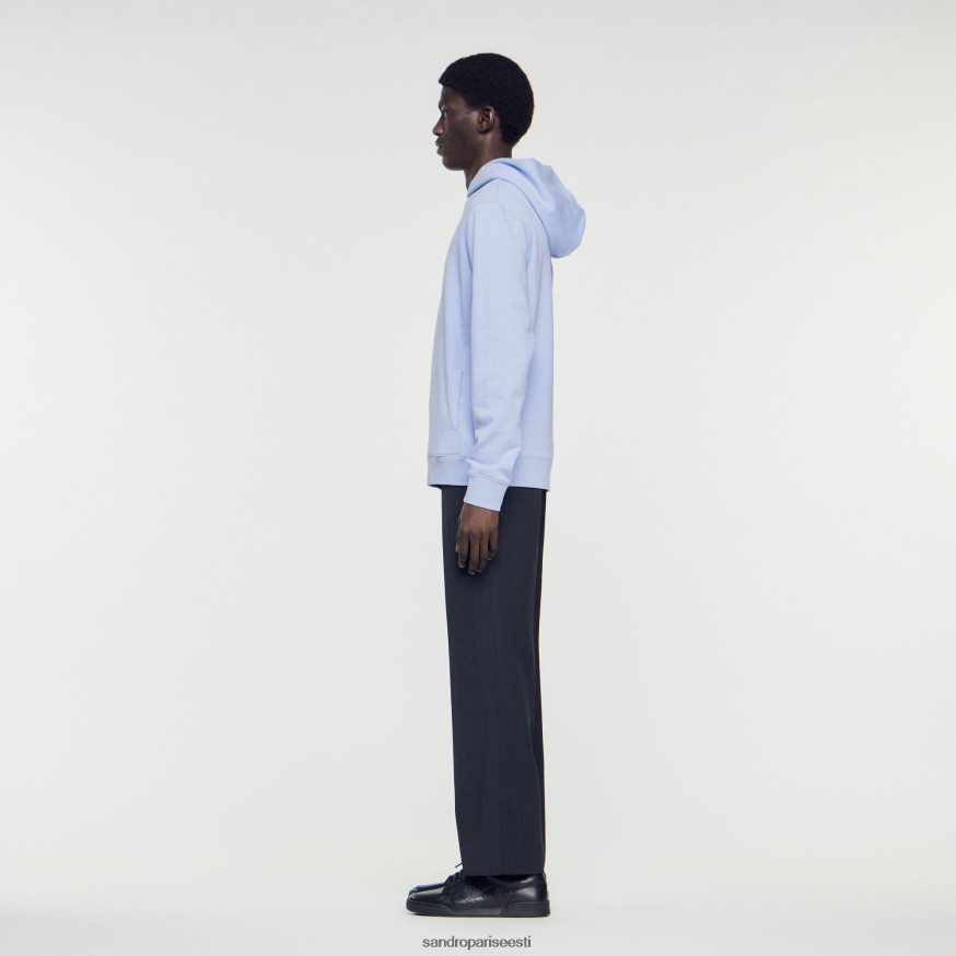 Sandro Paris kehakate mehed kapuutsiga kummist logoga dressipluus BN4RF736 üks värv