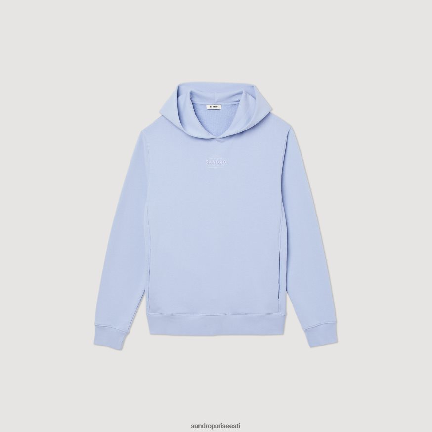 Sandro Paris kehakate mehed kapuutsiga kummist logoga dressipluus BN4RF736 üks värv