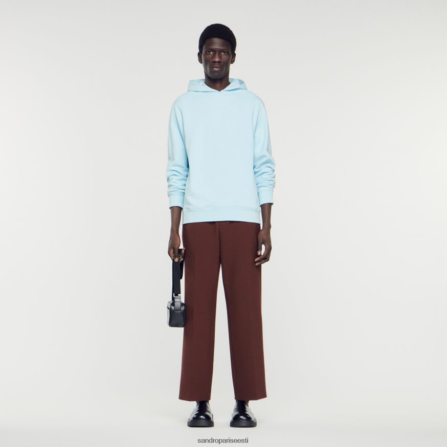 Sandro Paris kehakate mehed kapuutsiga kummist logoga dressipluus BN4RF738 üks värv