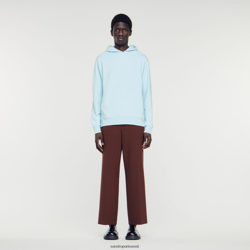 Sandro Paris kehakate mehed kapuutsiga kummist logoga dressipluus BN4RF738 üks värv