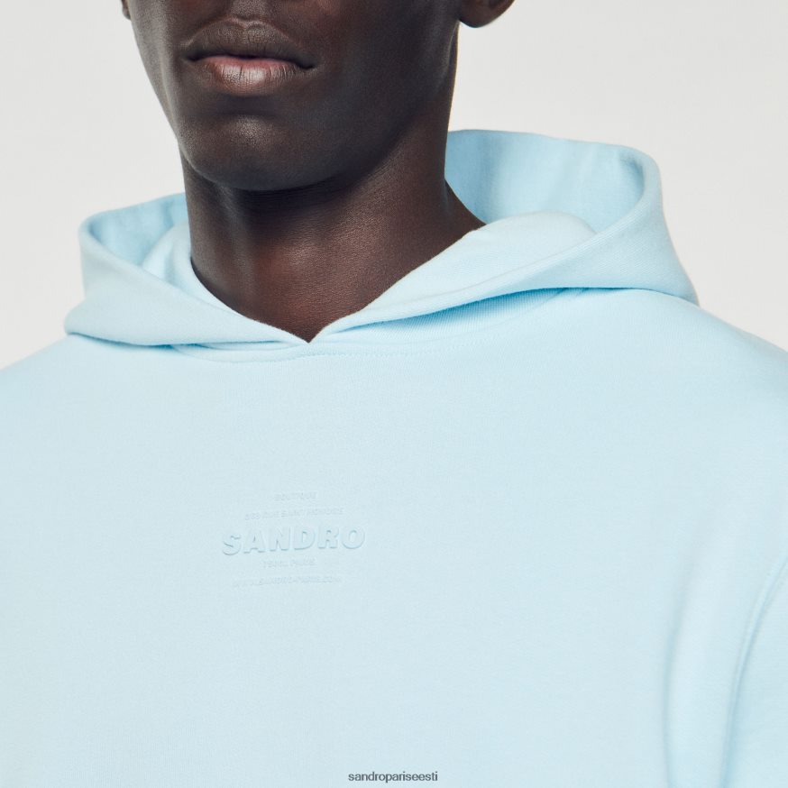 Sandro Paris kehakate mehed kapuutsiga kummist logoga dressipluus BN4RF738 üks värv