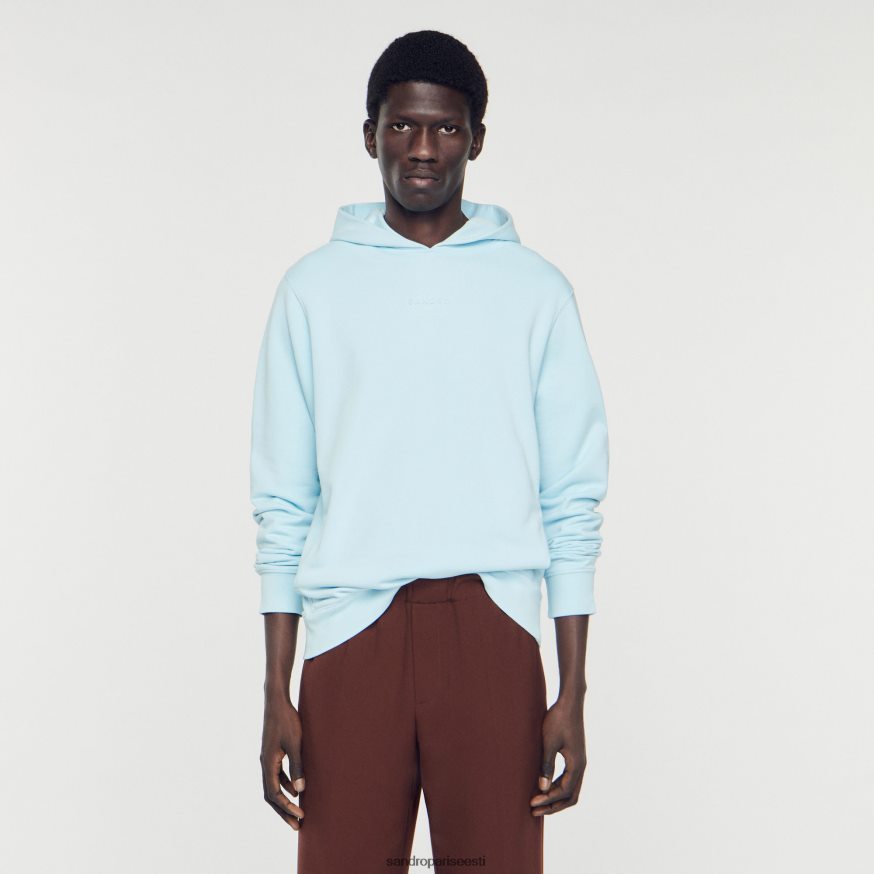 Sandro Paris kehakate mehed kapuutsiga kummist logoga dressipluus BN4RF738 üks värv