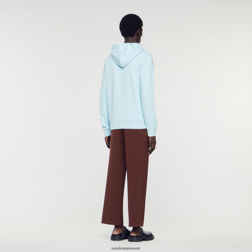 Sandro Paris kehakate mehed kapuutsiga kummist logoga dressipluus BN4RF738 üks värv