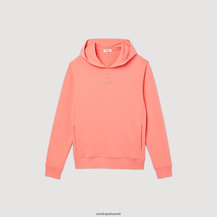 Sandro Paris kehakate mehed kapuutsiga kummist logoga dressipluus BN4RF790 üks värv