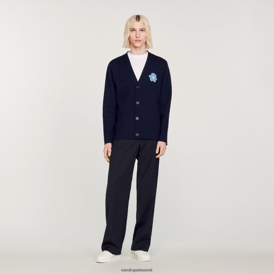 Sandro Paris kehakate mehed lillelapiga kardigan BN4RF732 mereväe sinine