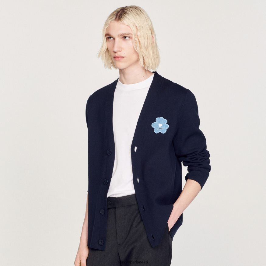 Sandro Paris kehakate mehed lillelapiga kardigan BN4RF732 mereväe sinine