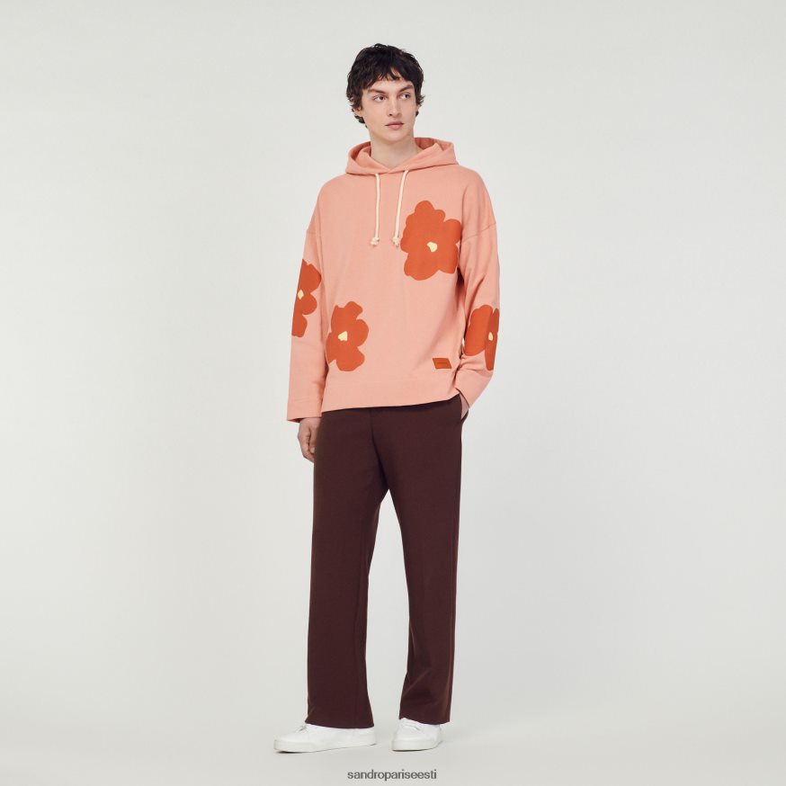 Sandro Paris kehakate mehed lillemustriga kapuuts BN4RF709 roosa